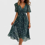 Marianne Floral Asymmetric Midi Dress – view 7