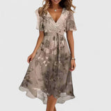 Marianne Floral Asymmetric Midi Dress – view 8