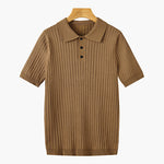 Marlow Ribbed Knit Cotton Polo – view 10