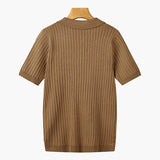 Marlow Ribbed Knit Cotton Polo – view 12