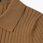 Marlow Ribbed Knit Cotton Polo – view 13