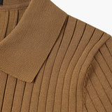 Marlow Ribbed Knit Cotton Polo – view 13