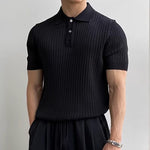 Marlow Ribbed Knit Cotton Polo – view 15