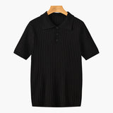 Marlow Ribbed Knit Cotton Polo – view 16