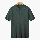 Marlow Ribbed Knit Cotton Polo – view 2