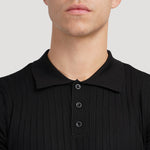 Marlow Ribbed Knit Cotton Polo – view 24