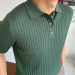 Marlow Ribbed Knit Cotton Polo – view 3