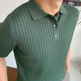 Marlow Ribbed Knit Cotton Polo – view 3