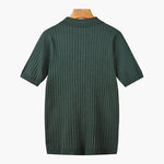 Marlow Ribbed Knit Cotton Polo – view 4