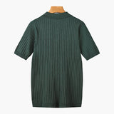 Marlow Ribbed Knit Cotton Polo – view 4