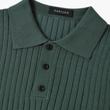 Marlow Ribbed Knit Cotton Polo – view 5