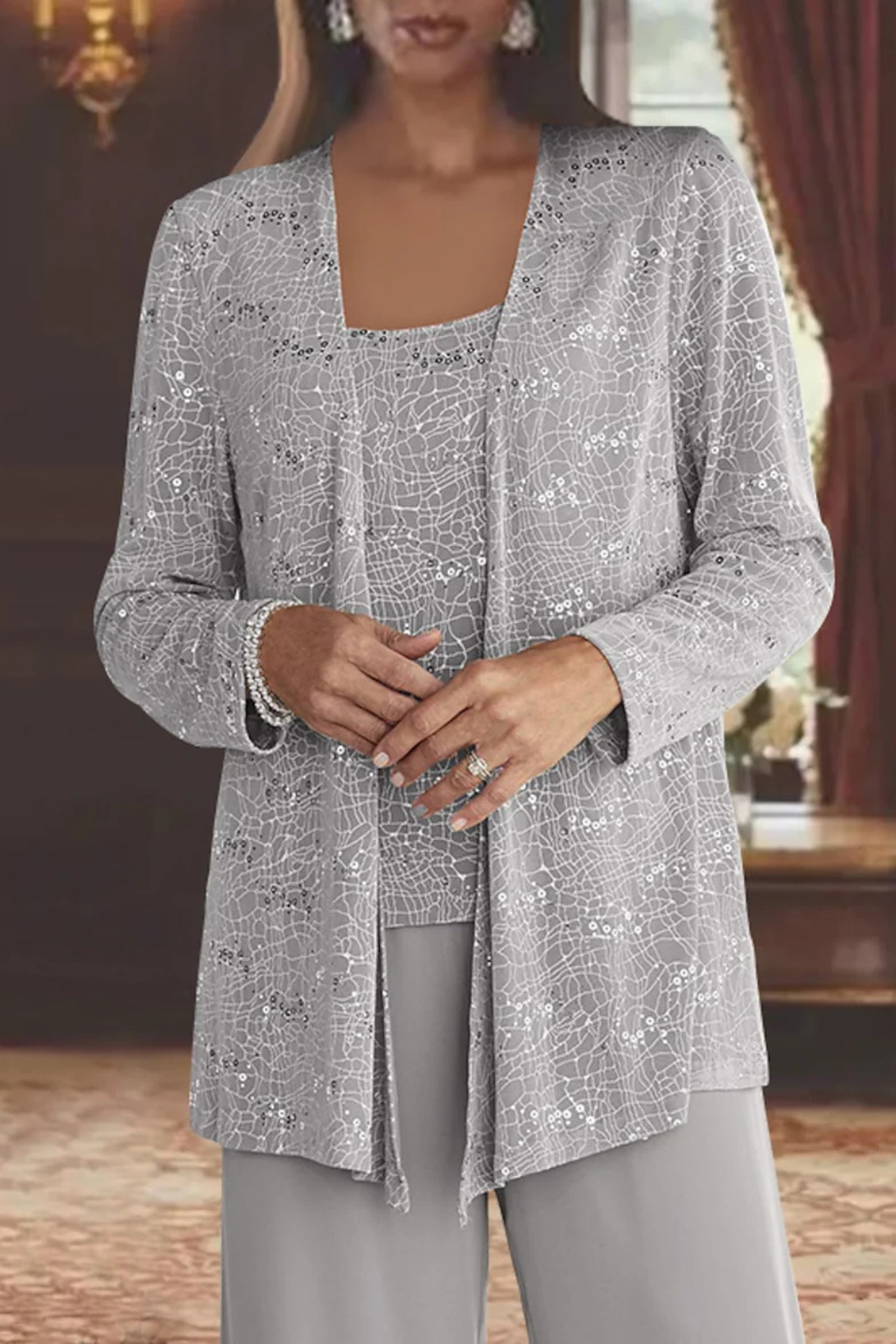 Mila Sequin Blazer Three-Piece Set – view 4