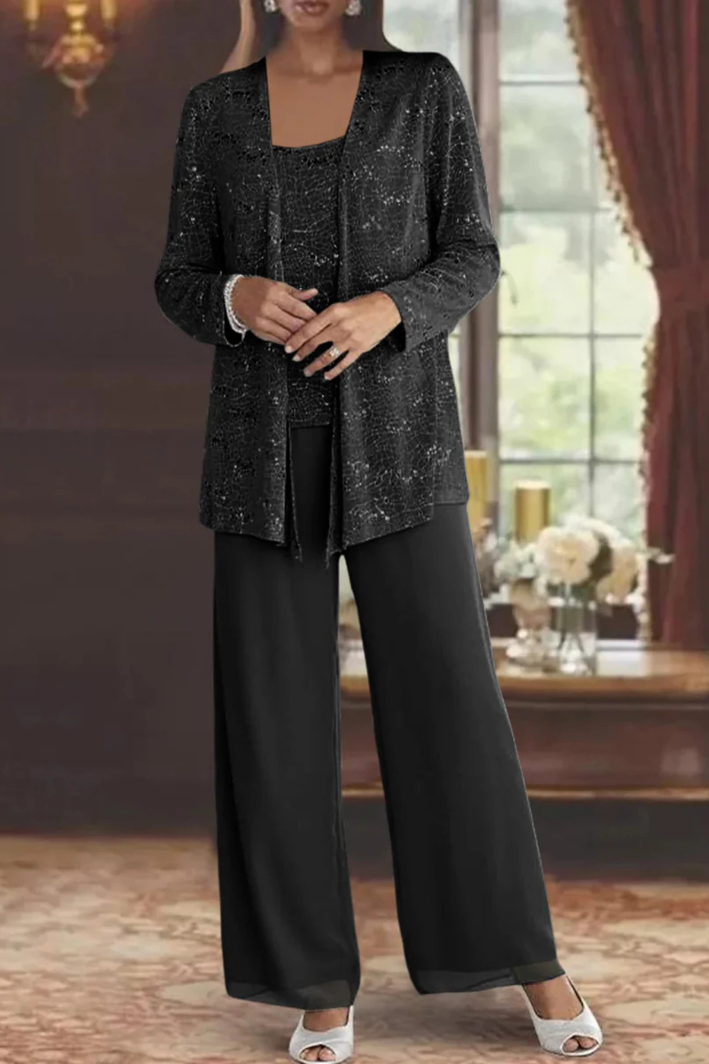 Mila Sequin Blazer Three-Piece Set – view 7