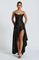 Nadine Draped Satin Maxi Dress – view 4