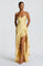 Nadine Draped Satin Maxi Dress – view 6