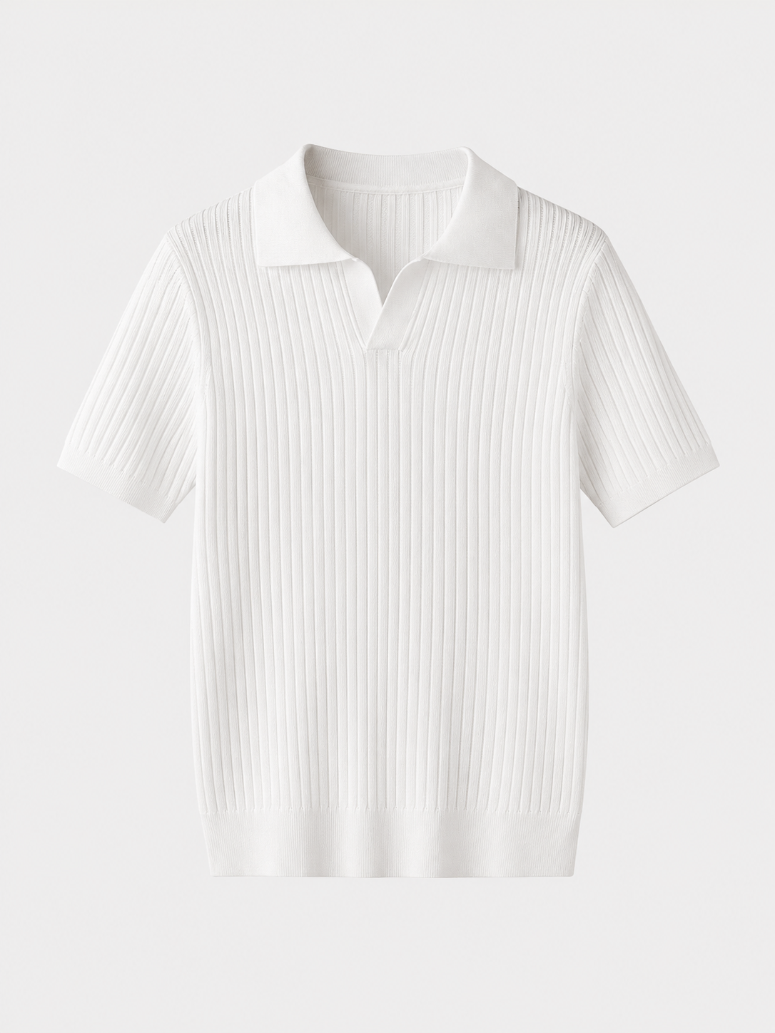Newport Ribbed V-Neck Polo Shirt – view 1