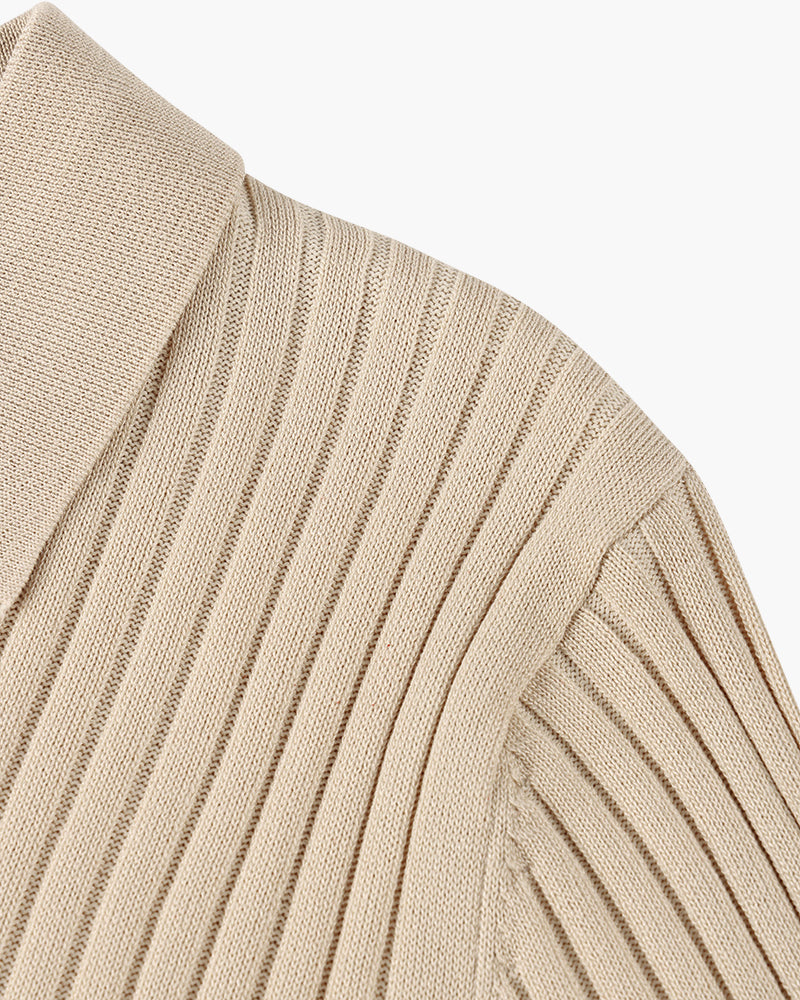 Newport Ribbed V-Neck Polo Shirt – view 18