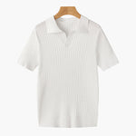 Newport Ribbed V-Neck Polo Shirt – view 3