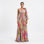 Noelle One-Shoulder Slit Maxi Dress – view 7