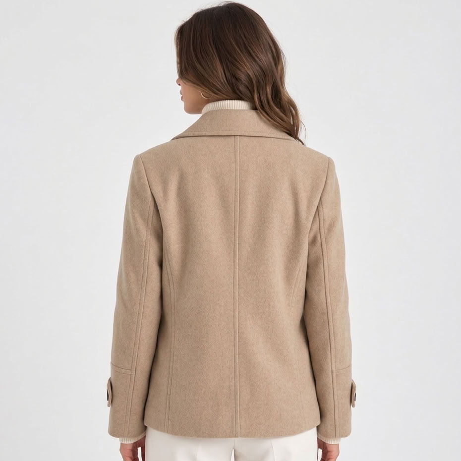 Nora Cropped Double-Breasted Coat – view 3