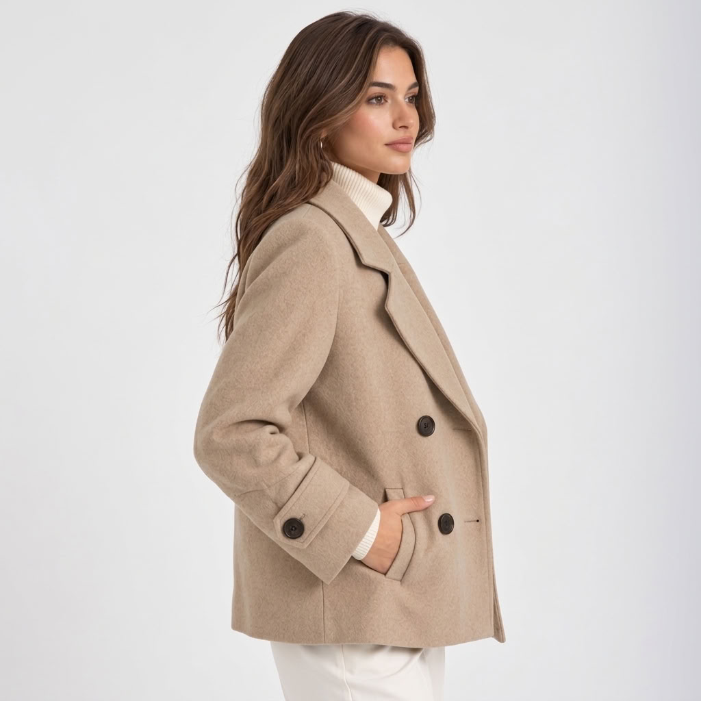 Nora Cropped Double-Breasted Coat – view 4