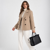 Nora Cropped Double-Breasted Coat – view 5