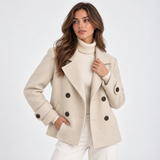 Nora Cropped Double-Breasted Coat – view 8