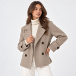 Nora Cropped Double-Breasted Coat – view 9