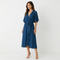 Octavia Wrap-Neck Tie-Waist Midi Dress – view 10