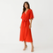 Octavia Wrap-Neck Tie-Waist Midi Dress – view 13