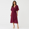 Octavia Wrap-Neck Tie-Waist Midi Dress – view 7