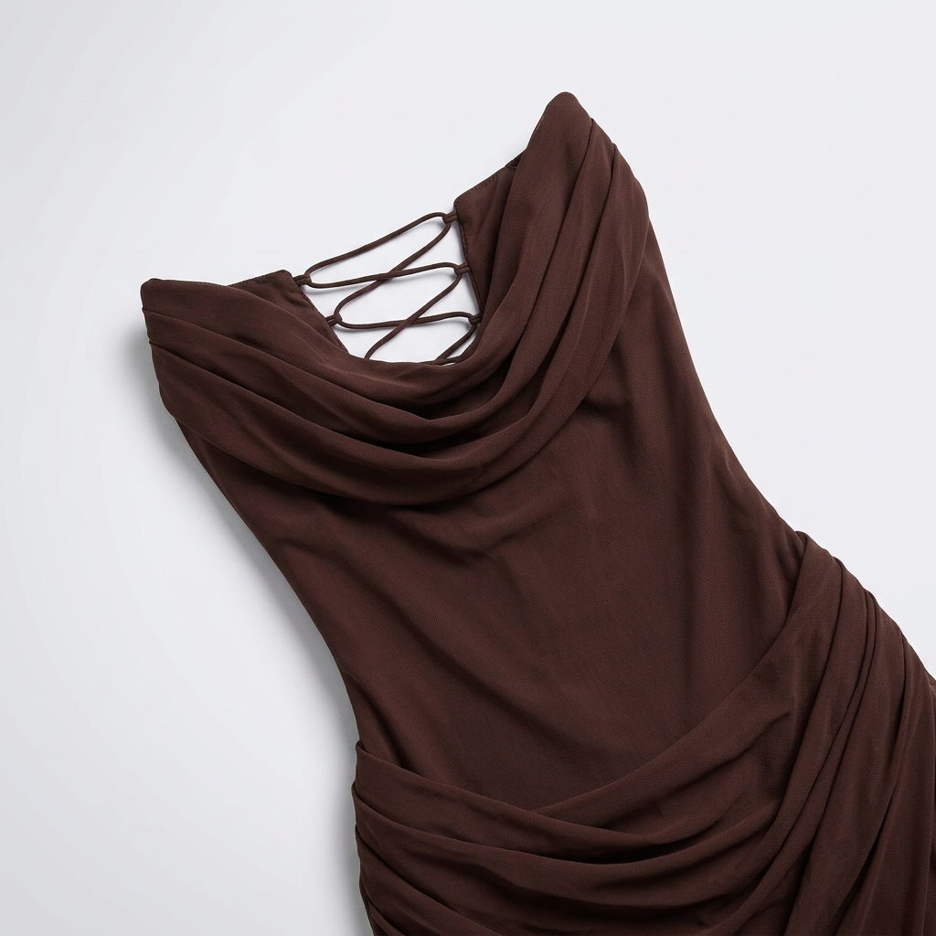Paloma Cowl Neck Draped Maxi Dress – view 10