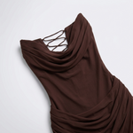 Paloma Cowl Neck Draped Maxi Dress – view 10