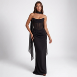 Paloma Cowl Neck Draped Maxi Dress – view 14