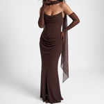 Paloma Cowl Neck Draped Maxi Dress – view 2