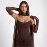 Paloma Cowl Neck Draped Maxi Dress – view 6