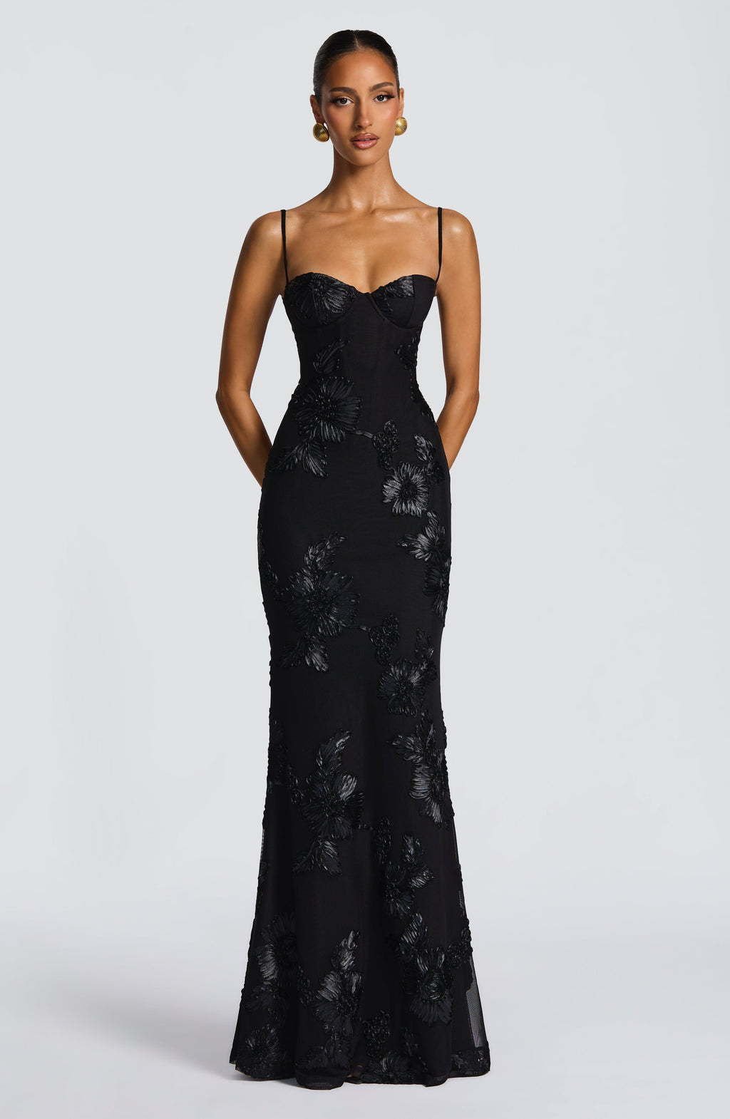 Penelope 3D Floral Maxi Dress – view 12