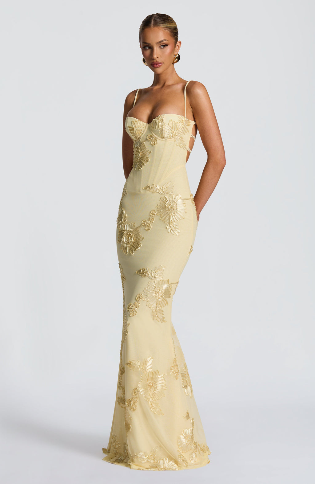 Penelope 3D Floral Maxi Dress – view 2