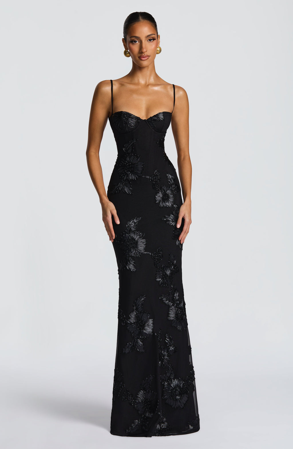 Penelope 3D Floral Maxi Dress – view 7