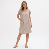 Phoebe Linen-Look Pocket Mini Dress – view 9