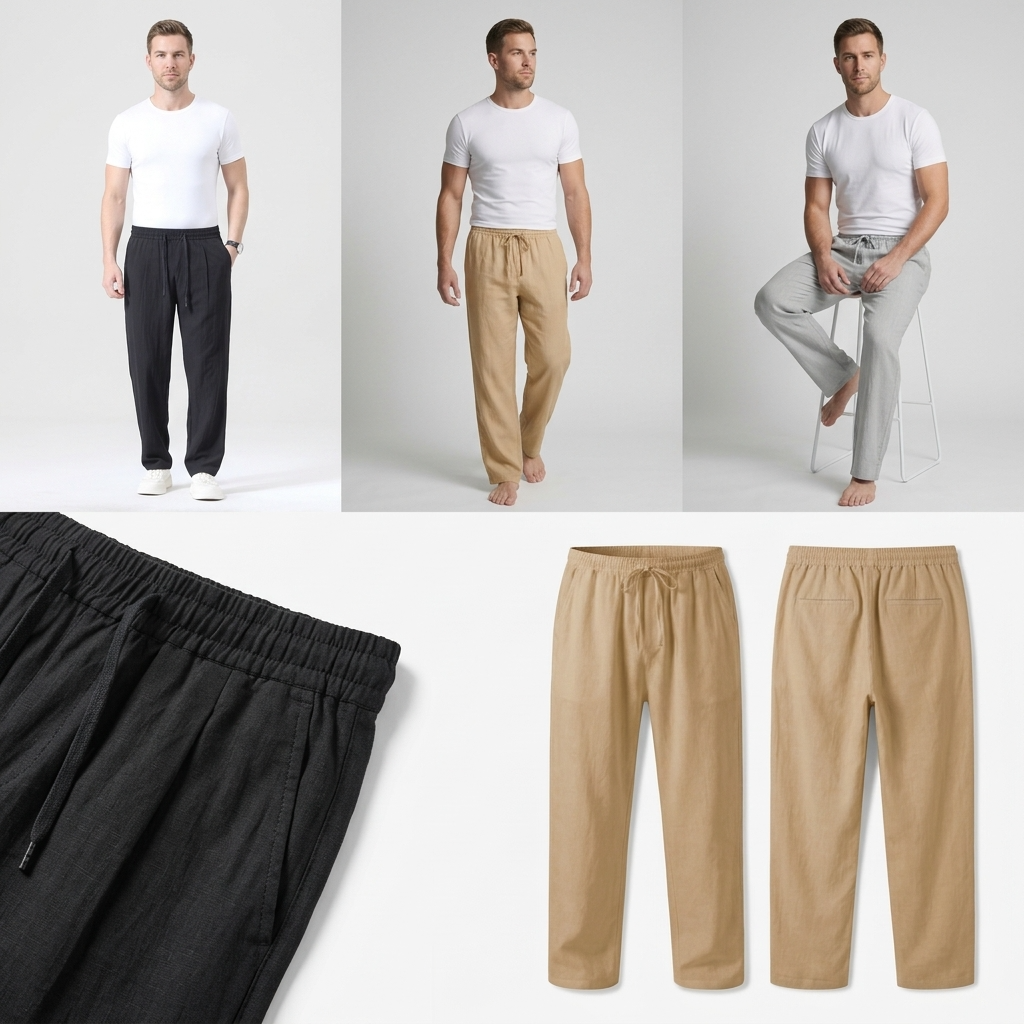 Positano Linen Lounge Trousers – view 4