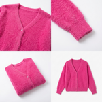Priya Fluffy V-Neck Cardigan – view 10