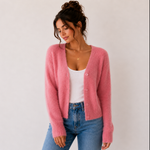 Priya Fluffy V-Neck Cardigan – view 16
