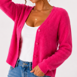 Priya Fluffy V-Neck Cardigan – view 2