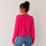 Priya Fluffy V-Neck Cardigan – view 3