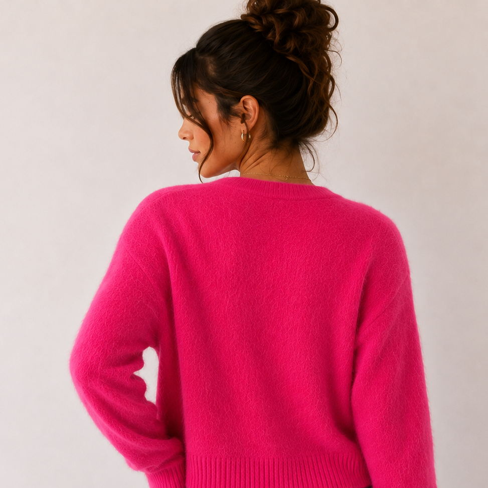 Priya Fluffy V-Neck Cardigan – view 6