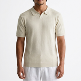 Quincy Ribbed Knit Polo Shirt – view 1