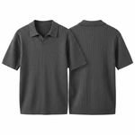 Quincy Ribbed Knit Polo Shirt – view 8