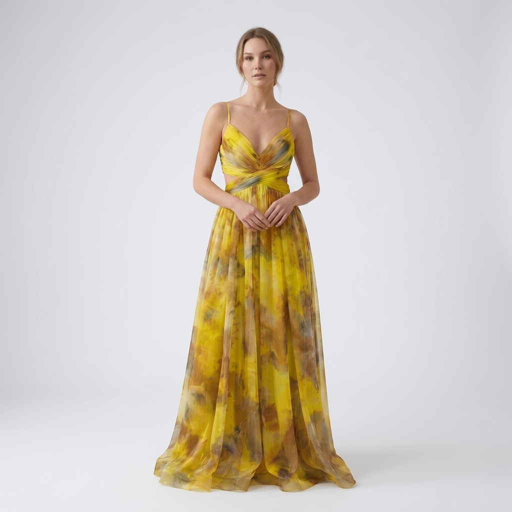 Raina Floral Open Back Maxi Dress – view 11