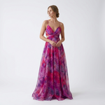 Raina Floral Open Back Maxi Dress – view 12